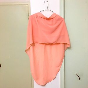 Ballerina Pink High Low Flowing Skirt